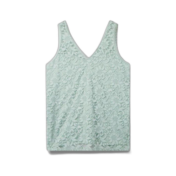 Torrid NWTB Stretch Lace V-Neck Tank Soft green lovely lace PLus size 5x - Picture 2 of 4